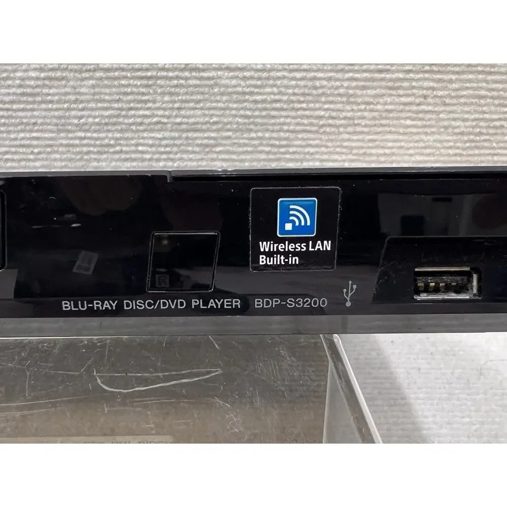Sony BDP-S3200 Smart 1080p Blu-Ray DVD Player WiFi Streamer w/ Power No Remote